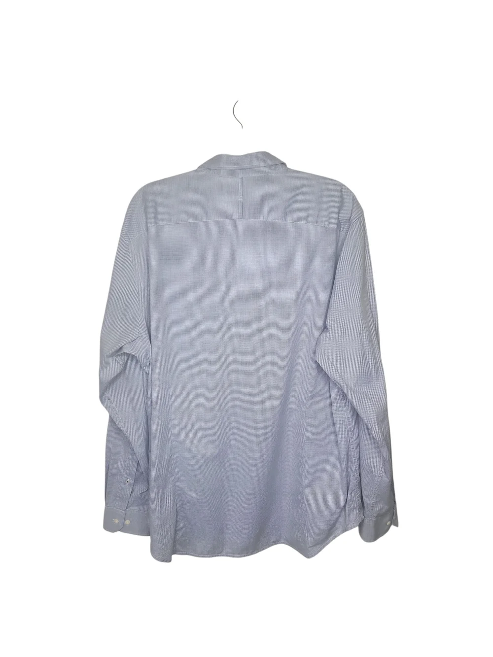 Banana Republic Men's Light Blue Micro Check Button-Down Shirt Slim Fit Size XL